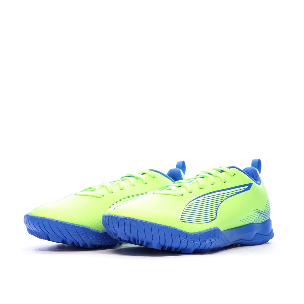Chaussures de Foot Jaune Fluo Junior Puma Ultra 5 Play TT vue 6