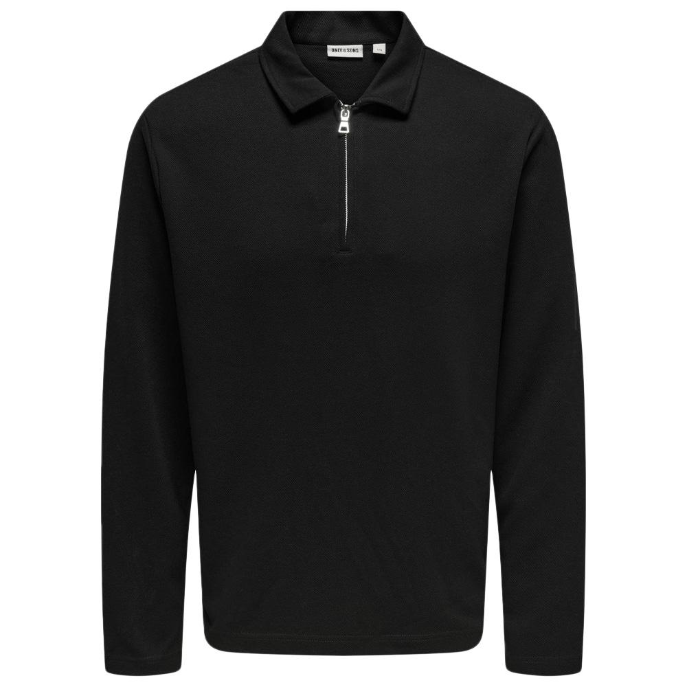 Polo Noir Homme Only & Sons Newkodyl pas cher