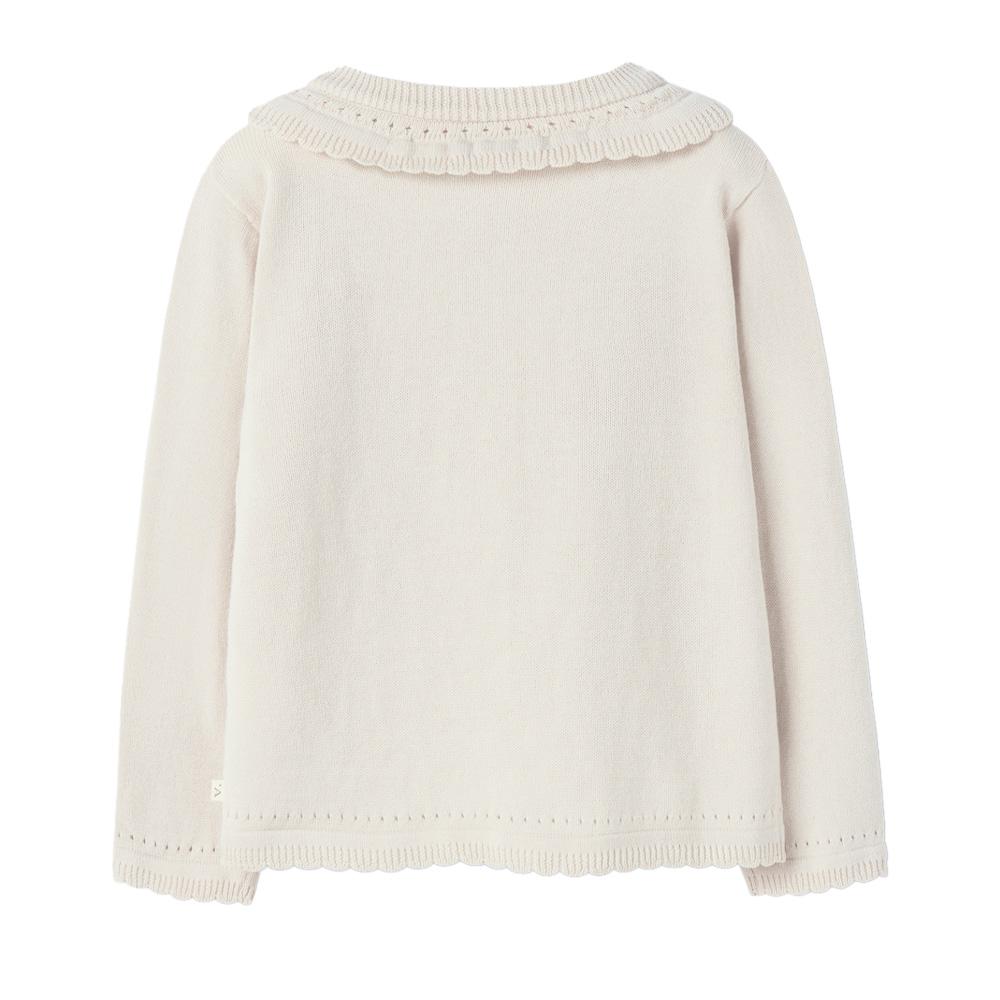 Lil Atelier Fhao Ecru Girls’ Cardigan Photo of the Espace des Marques %store% store - view of %key%