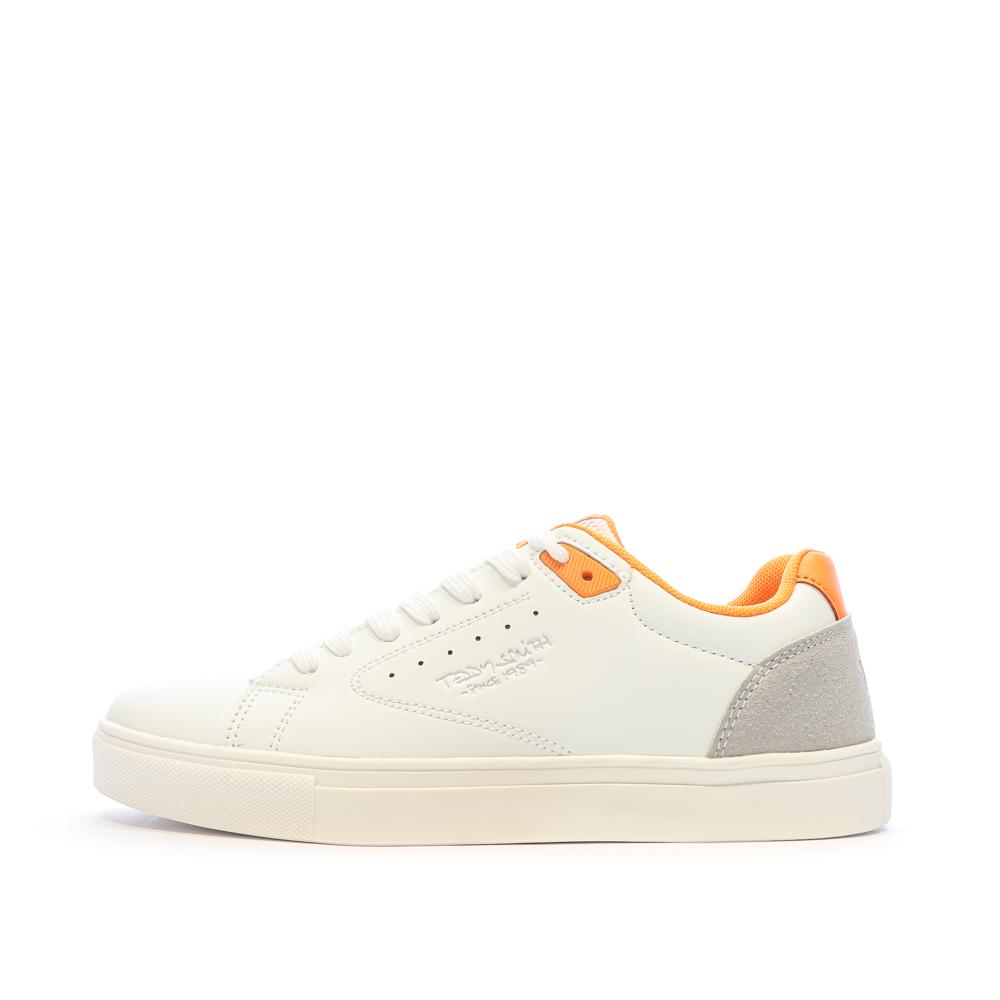 Baskets Blanches/Orange Garçon Teddy Smith 1786 pas cher
