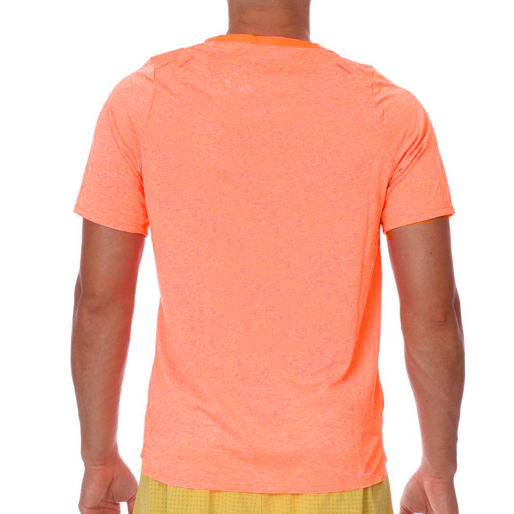 T-shirts Orange Fluo Homme Nike Run division vue 2