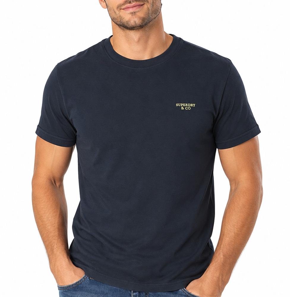 T-Shirt Marine Foncé Homme Superdry Essential pas cher