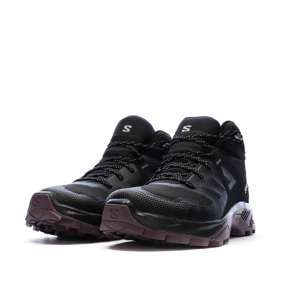 Schwarze Damen-Wanderschuhe Salomon Exeo Mid Ansicht 6