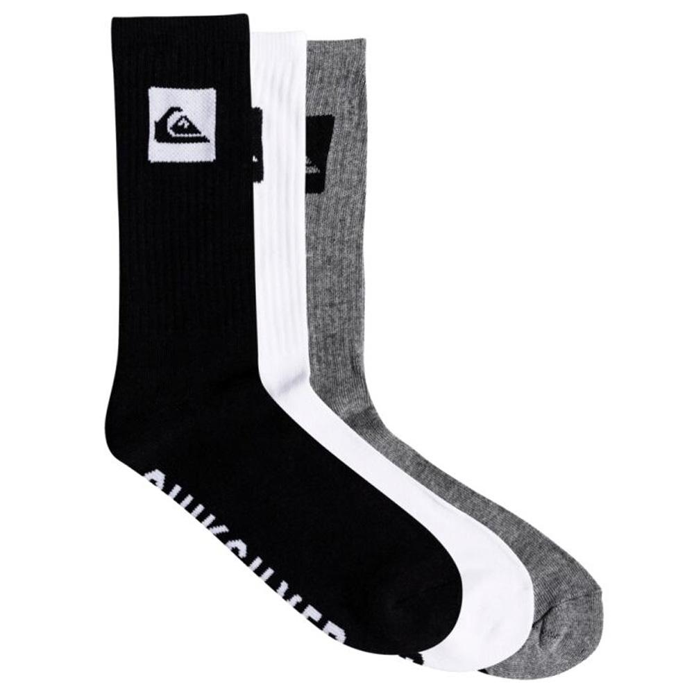 3 pairs of Quiksilver men’s white/grey socks AQYAA03316 affordable