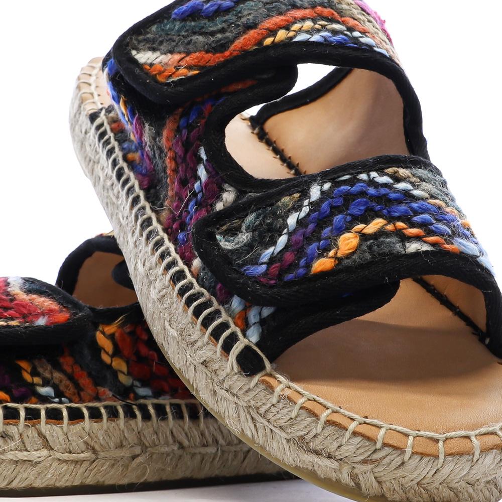 Sandales Noires/Oranges Femme Pare Gabia Batista vue 7