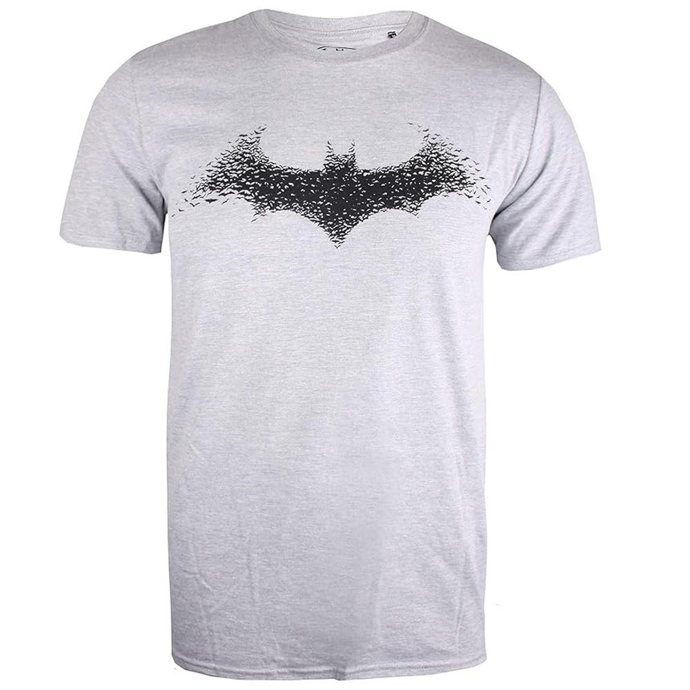 T-Shirt Gris Homme Dc Comics Bat Logo Mens vue 2