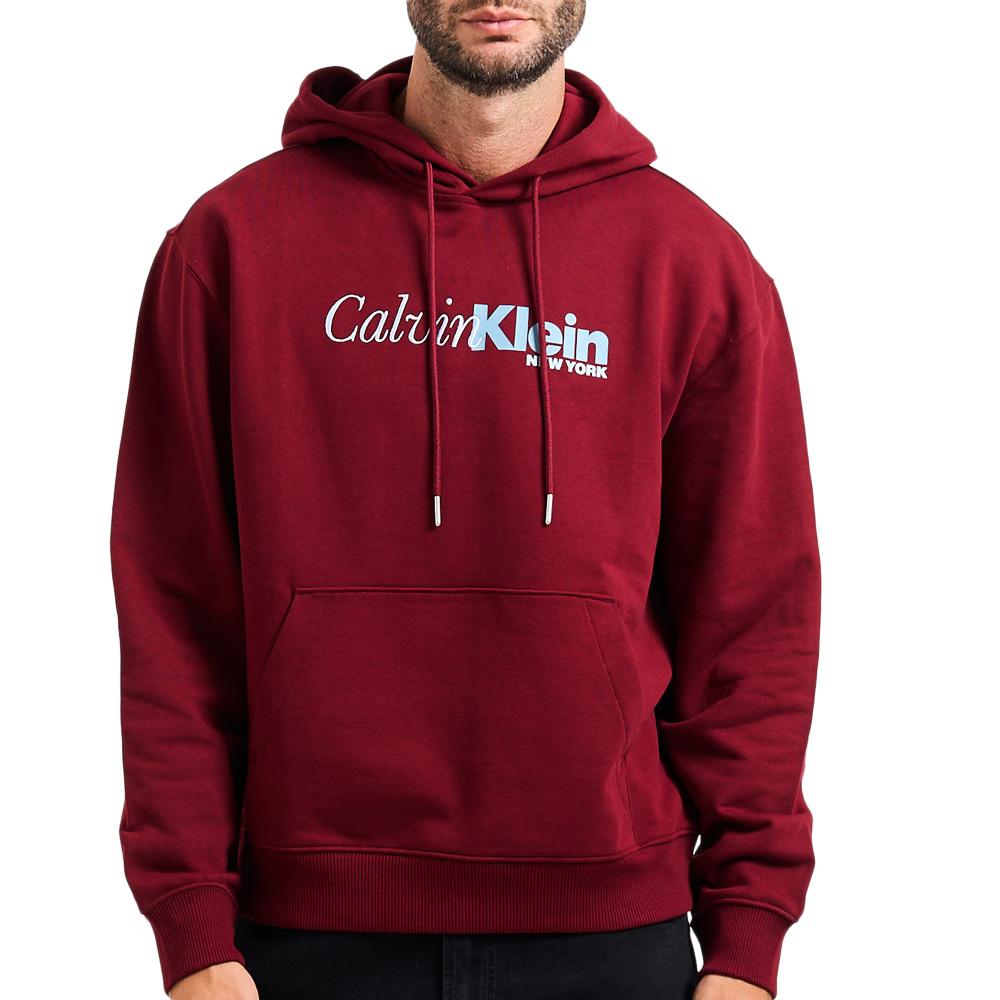 Sweat Rouge Homme Calvin Klein Jeans Cursi pas cher