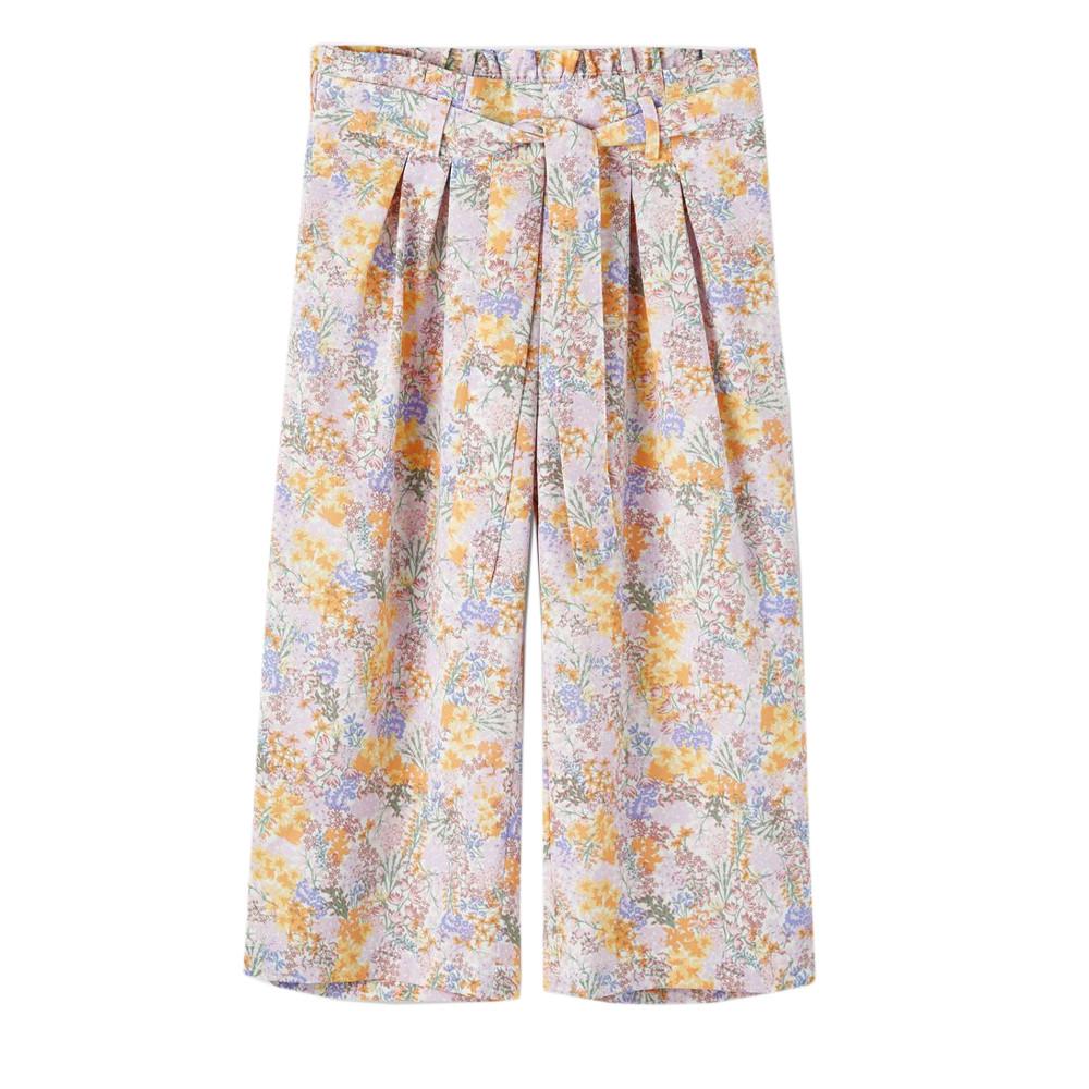 Pantalon Mauve à fleurs Fille Name It Vinaya pas cher