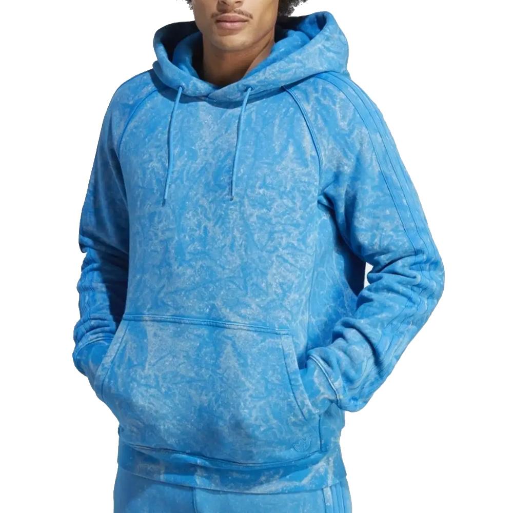 Sweat à Capuche Bleu Homme Adidas Washed Hoody pas cher