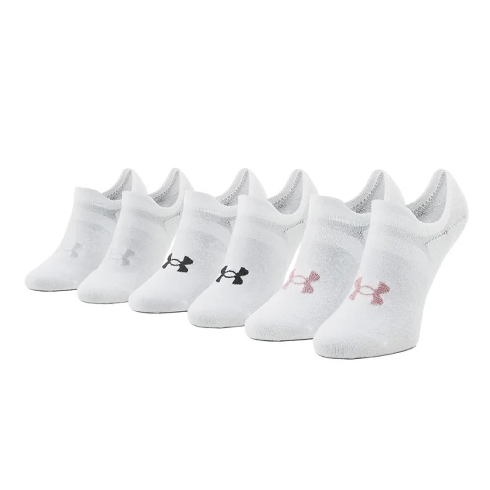 X3 Paires de Chaussettes Blanches Homme Under Armour Ultra pas cher