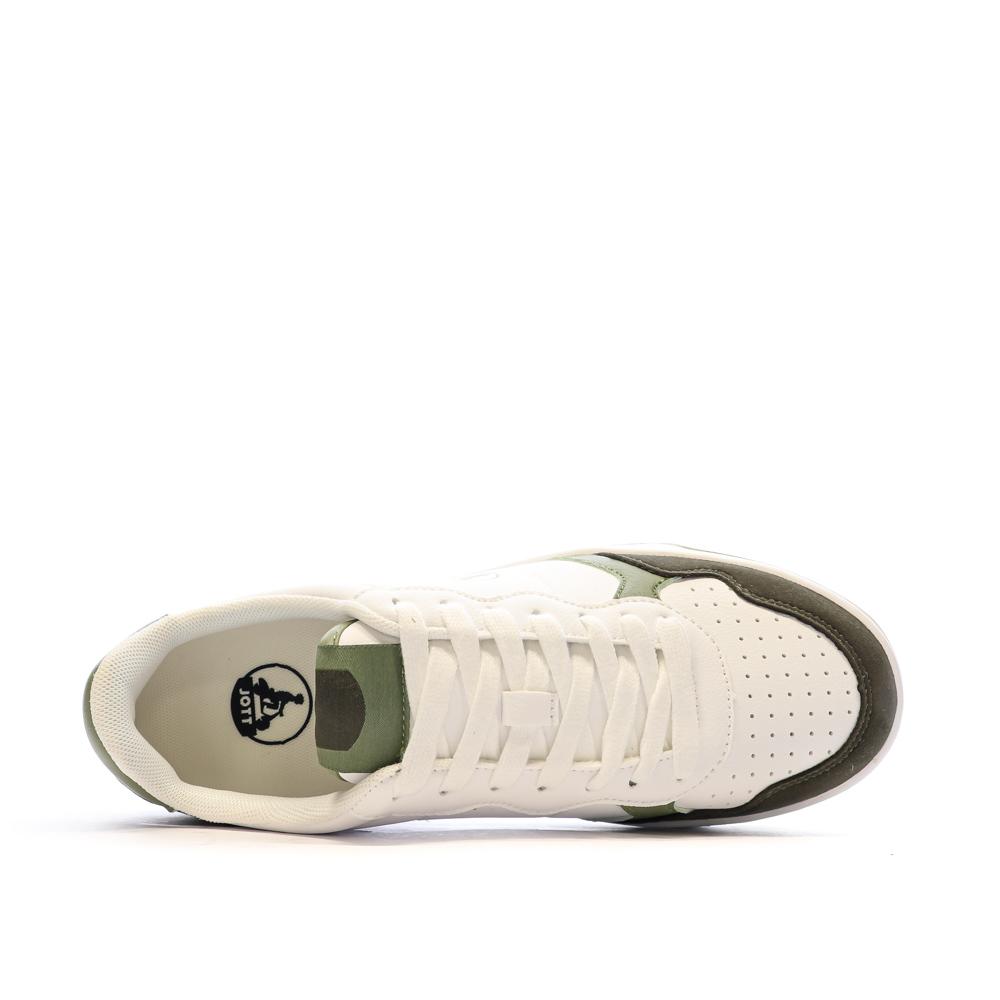 Baskets Blanches/Kaki Homme Jott River vue 4