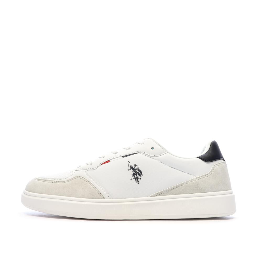 Baskets Blanc/Marine Homme US Polo ASSN Byron pas cher