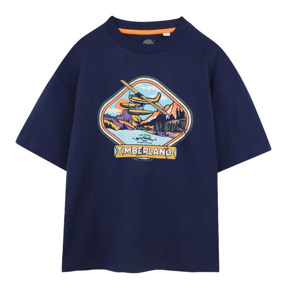 Blaues T-Shirt für Jungen von Timberland T604331 günstig