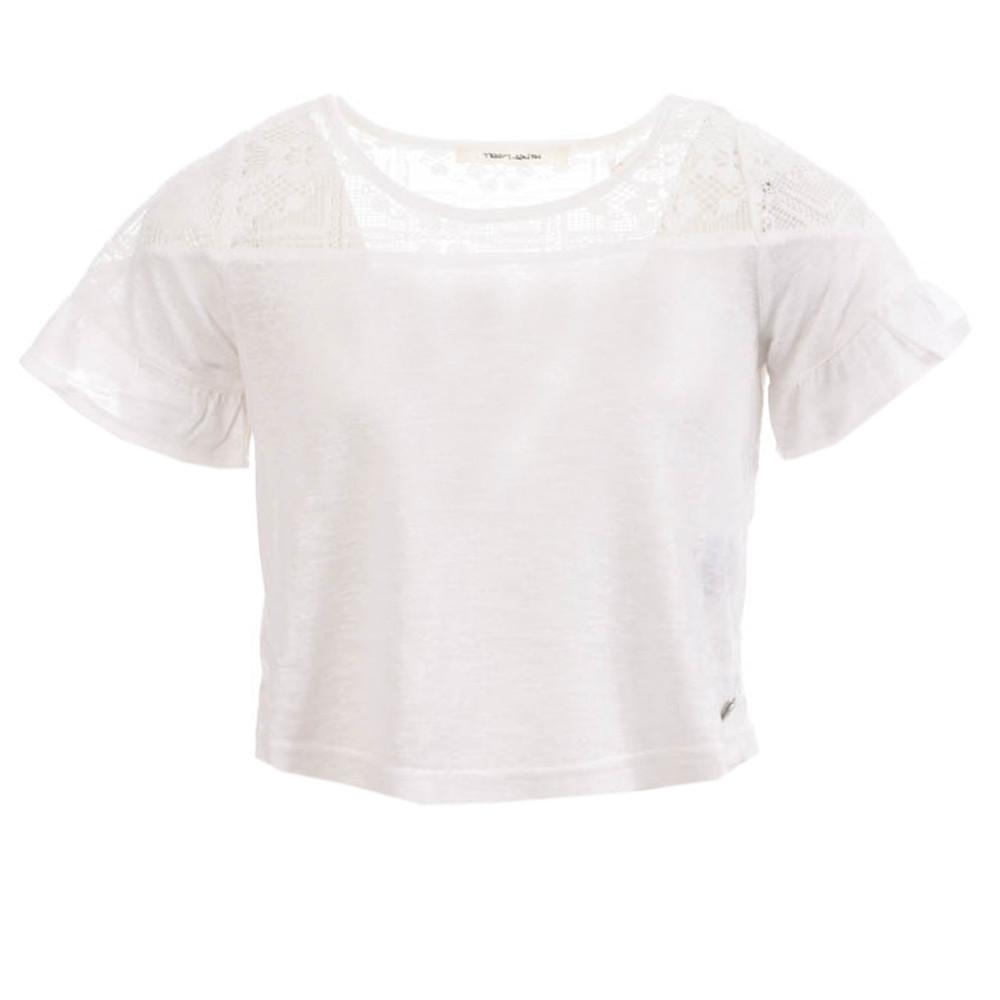 T-shirt Blanc Fille Teddy Smith Tisiane pas cher