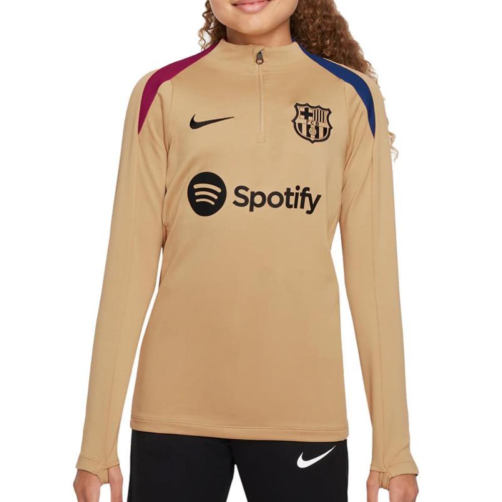 FC Barcelone Sweat Doré Nike Drill Top K 24/25 pas cher