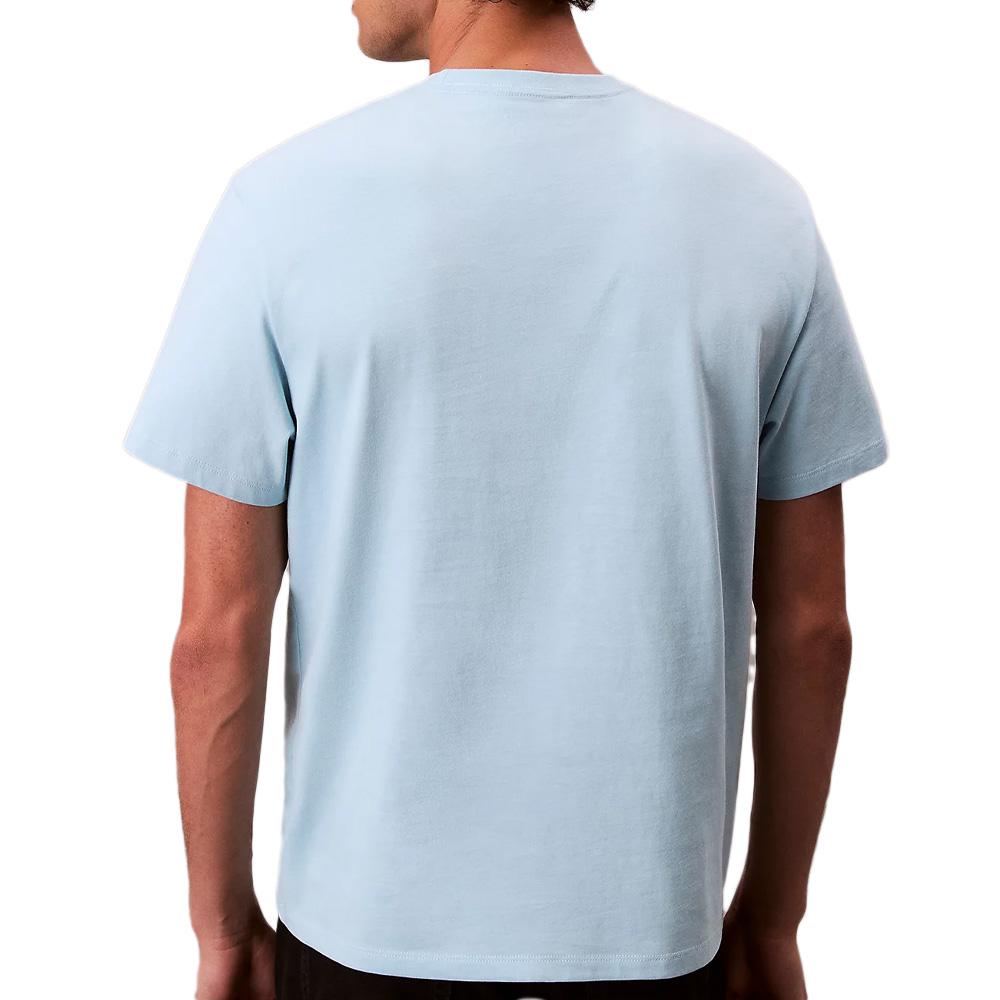 T-Shirt Bleu Homme Calvin Klein Jeans Hero vue 2