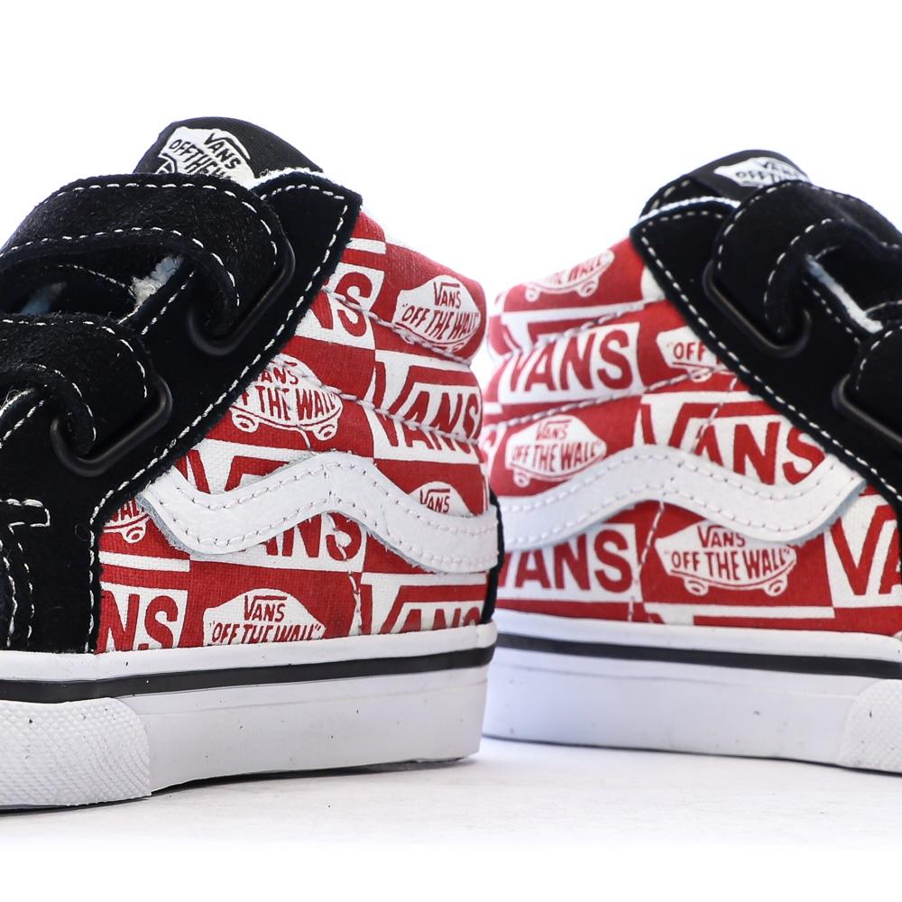 Baskets Rouge/Noir Enfant Vans Td Sk8-mid Reissue V Logo vue 7