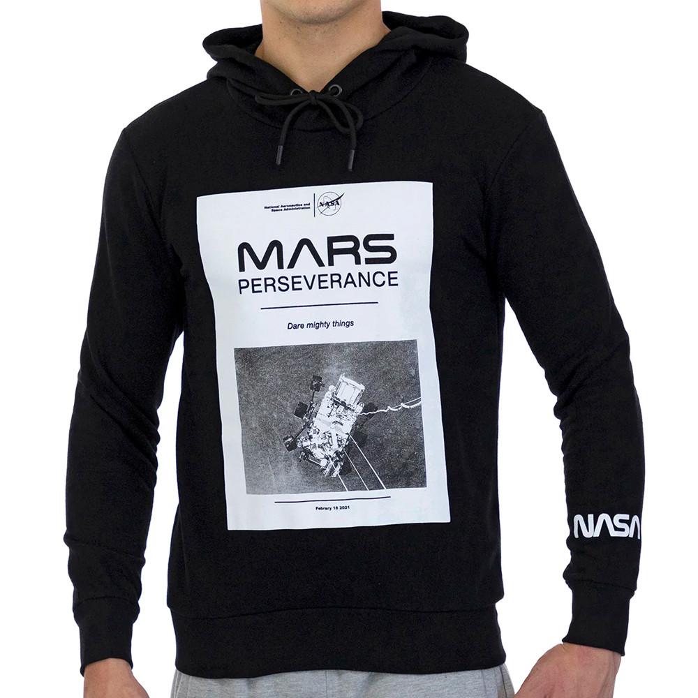 Sweat Capuche Noir Homme Nasa 02H pas cher