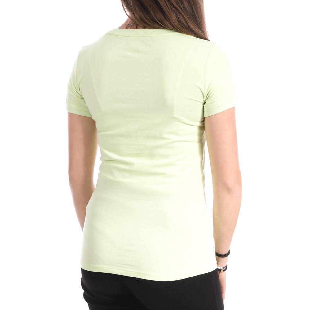 T-shirt Vert Femme Guess Mini Triangle vue 2