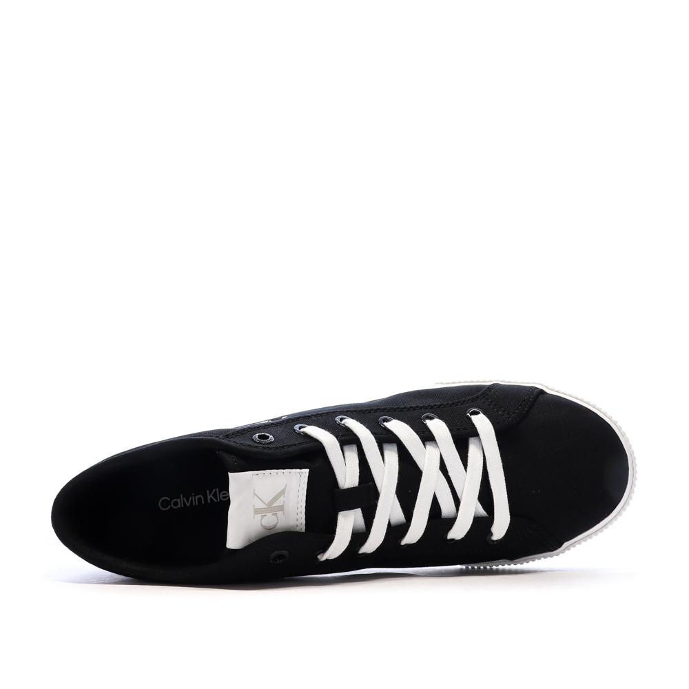 Baskets Noir/Blanc Homme Calvin Klein Jeans Ess Vulc vue 4