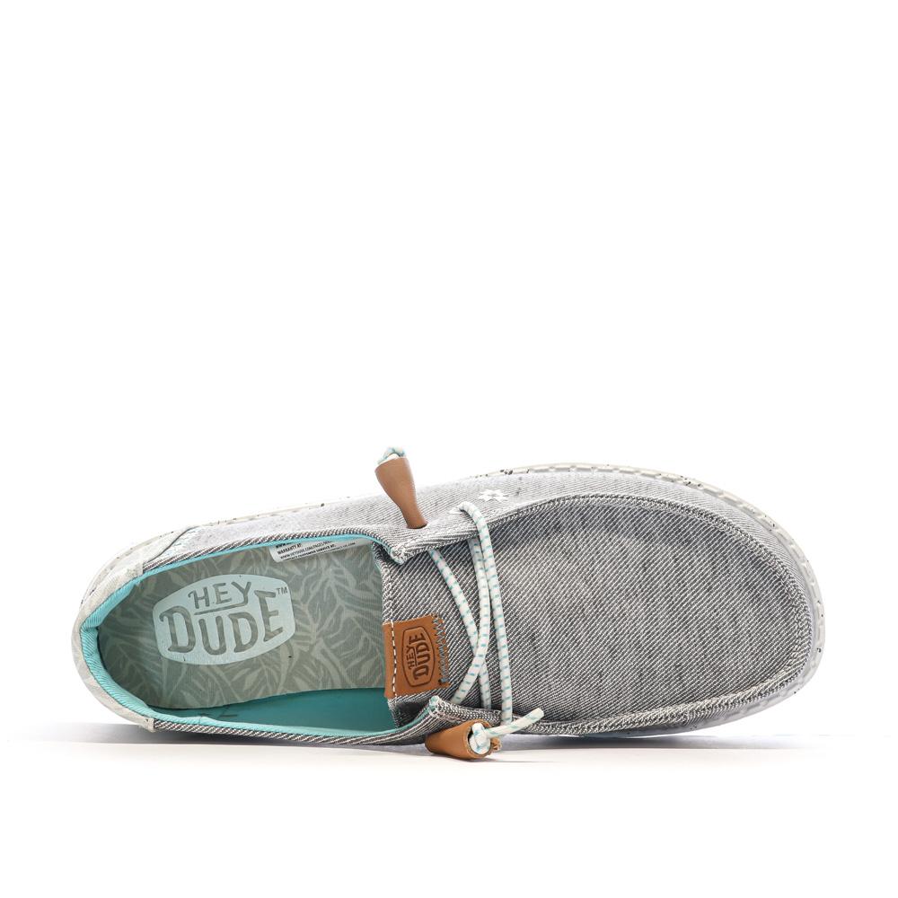 Chaussures Grise Chiné Femme Hey Dude Wendy Heathered Slub vue 4