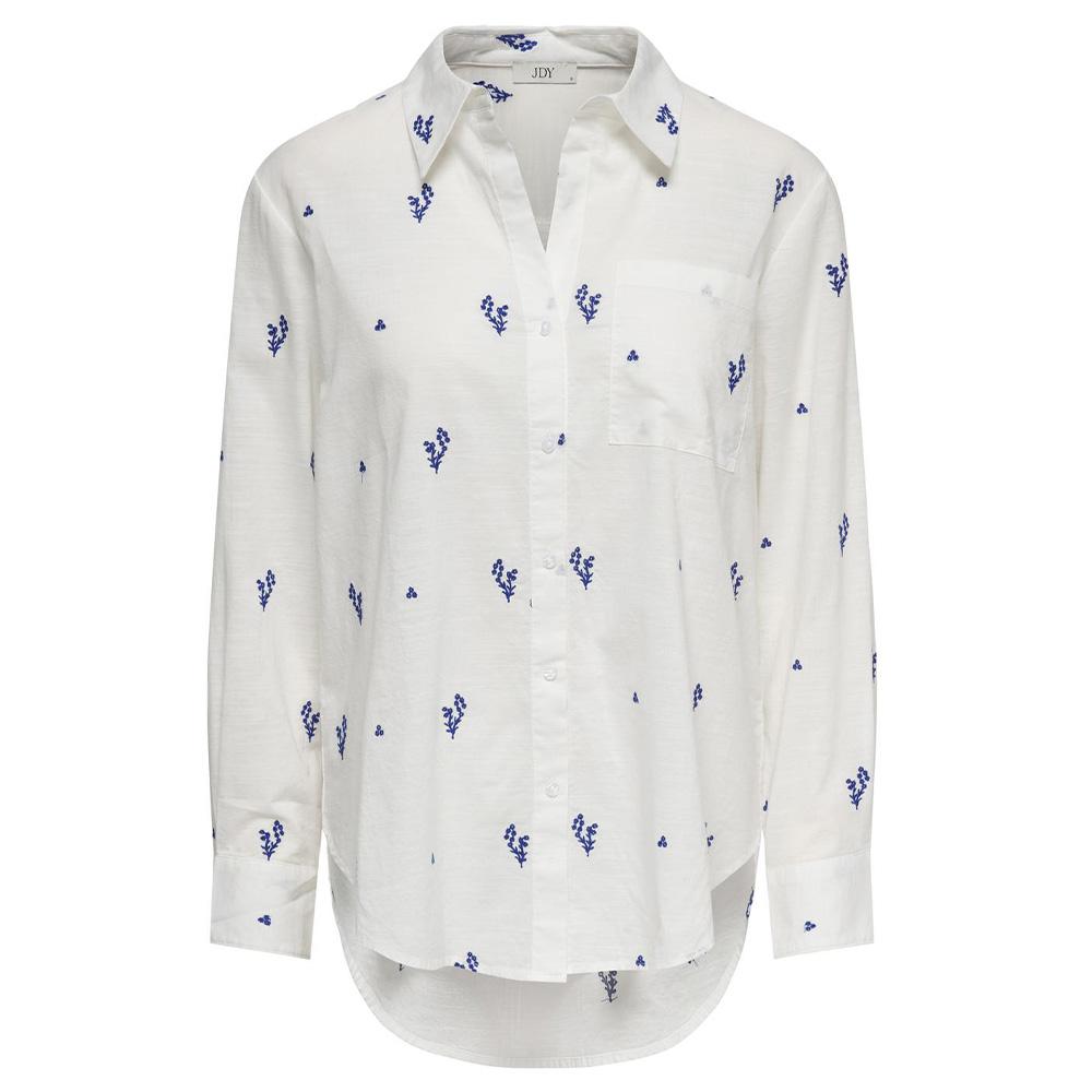 Chemise Blanche/Bleu Femme JDY Kimie pas cher
