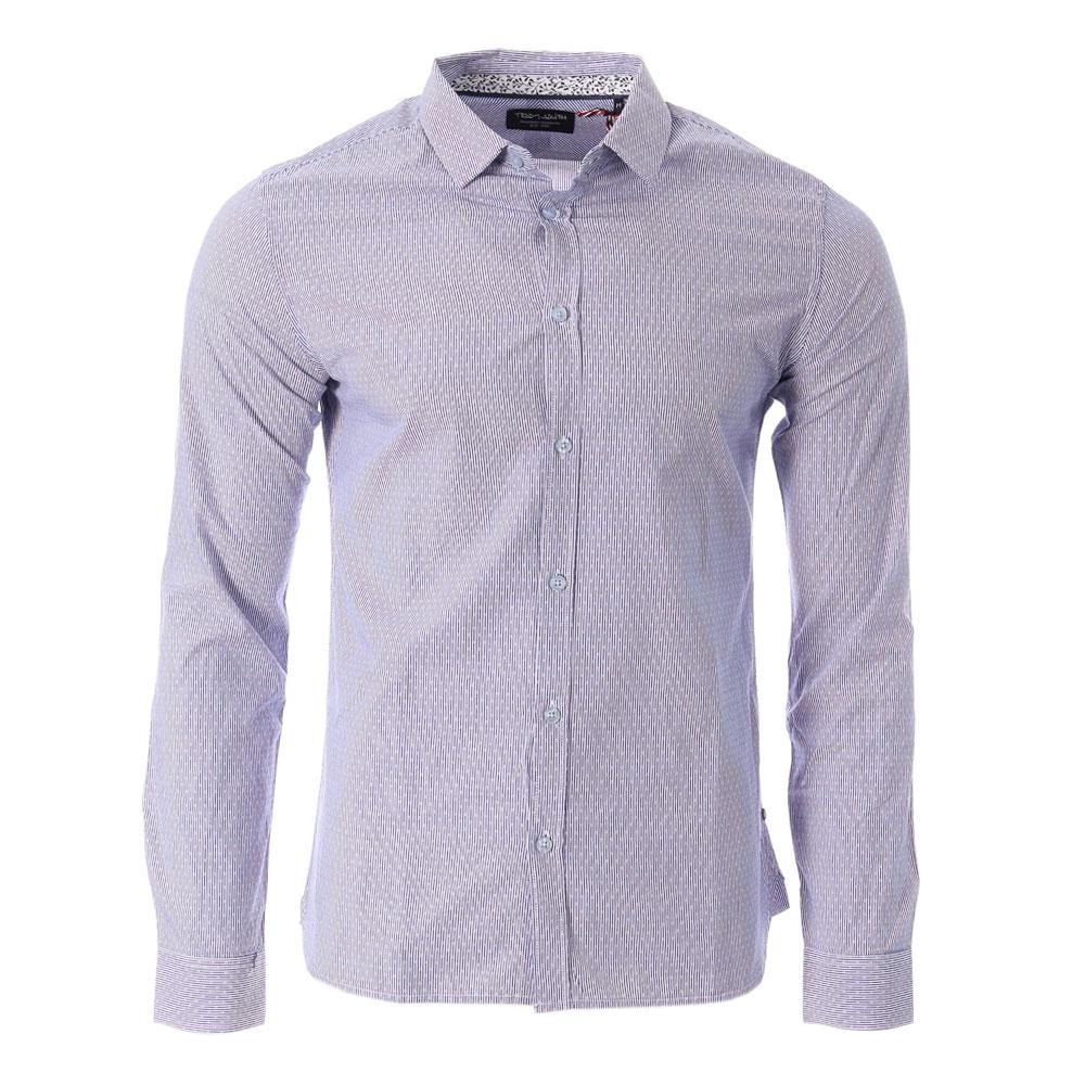 Chemises Blanc/Marine à Rayures Homme Teddy Smith Carton Ml pas cher