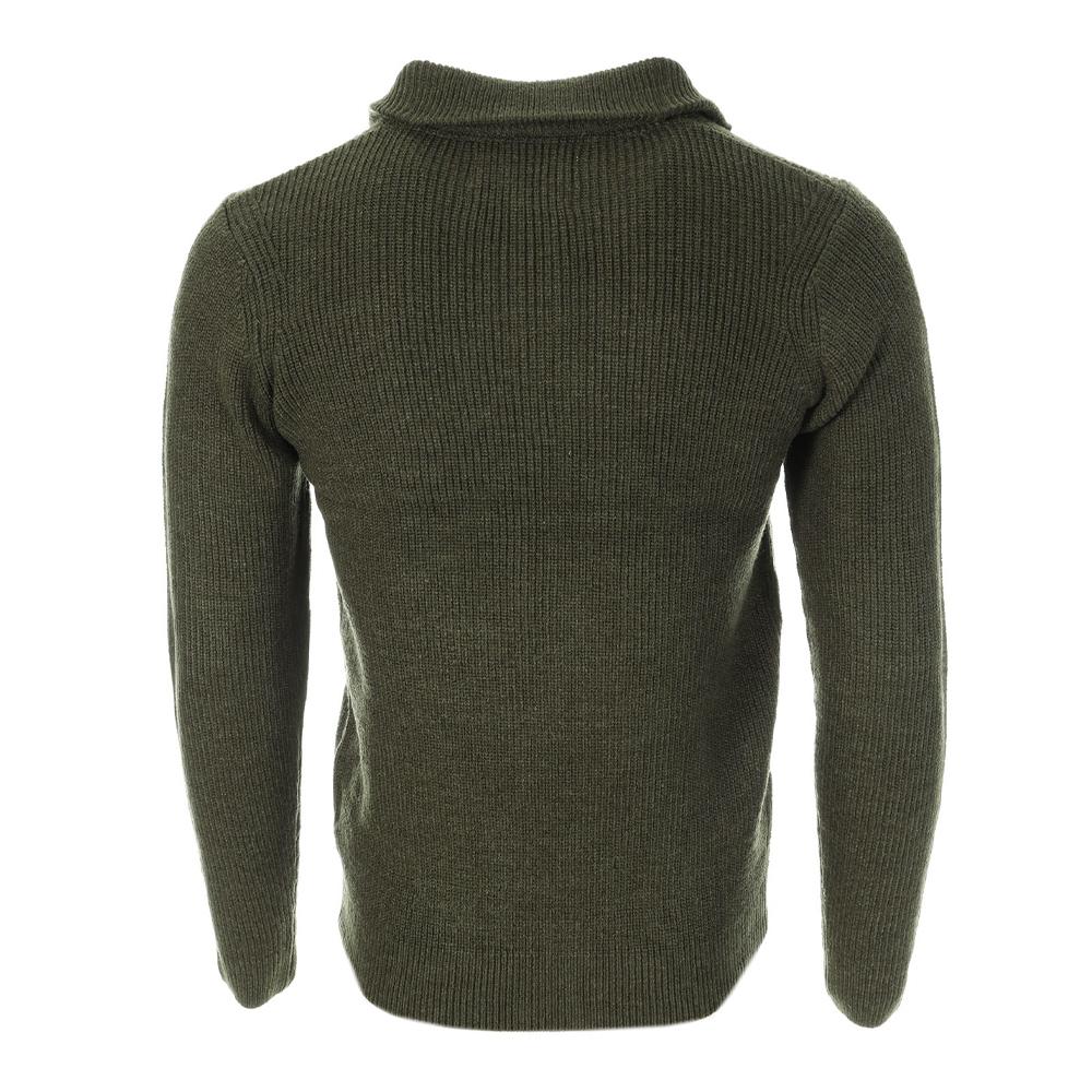 1/4 Zip Pullover Khaki Mann RMS26 Trucker Ansicht 2