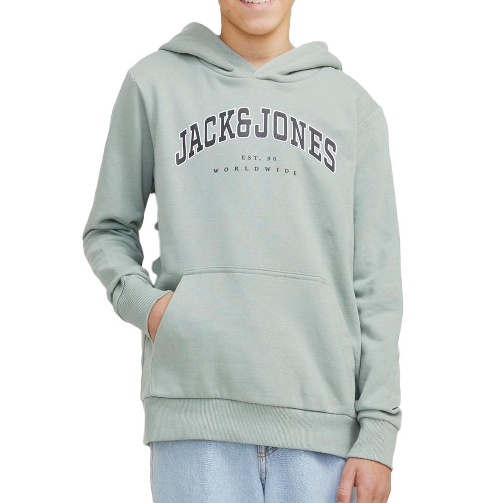 Sweat à Capuche Vert Garçon Jack & Jones Varsity pas cher