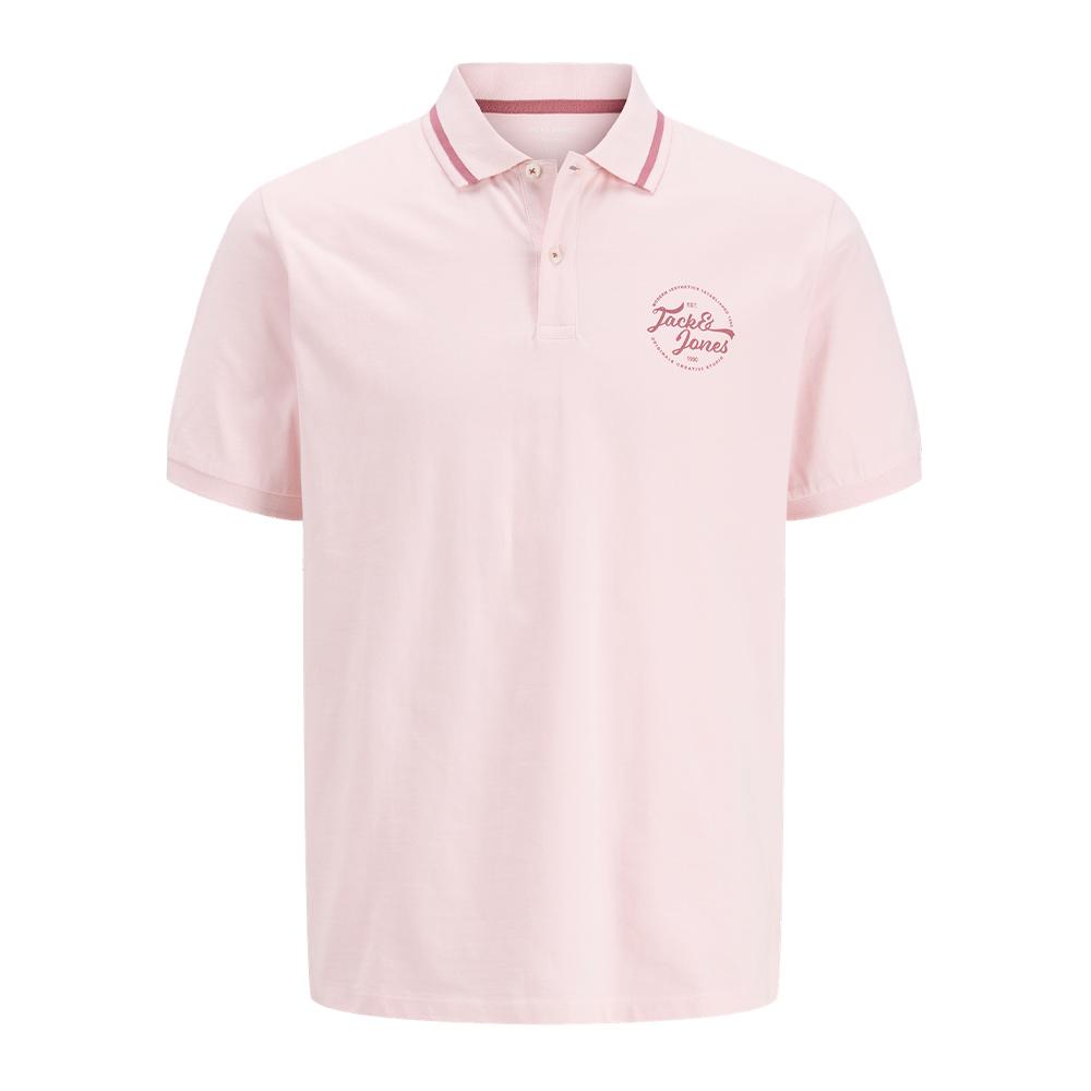 Polo Rose Clair Homme Jack & Jones Jordean pas cher
