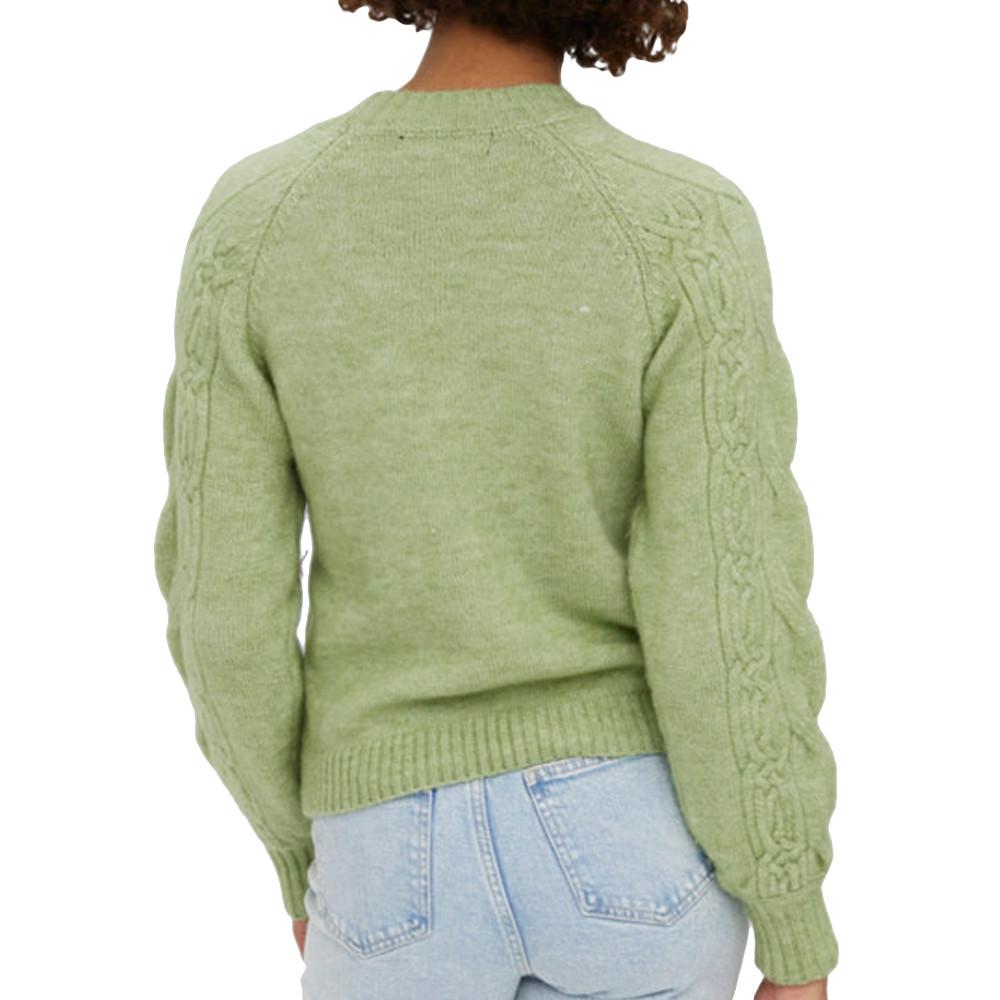 Pull Vert Clair Femme Vero Moda Vigga vue 2