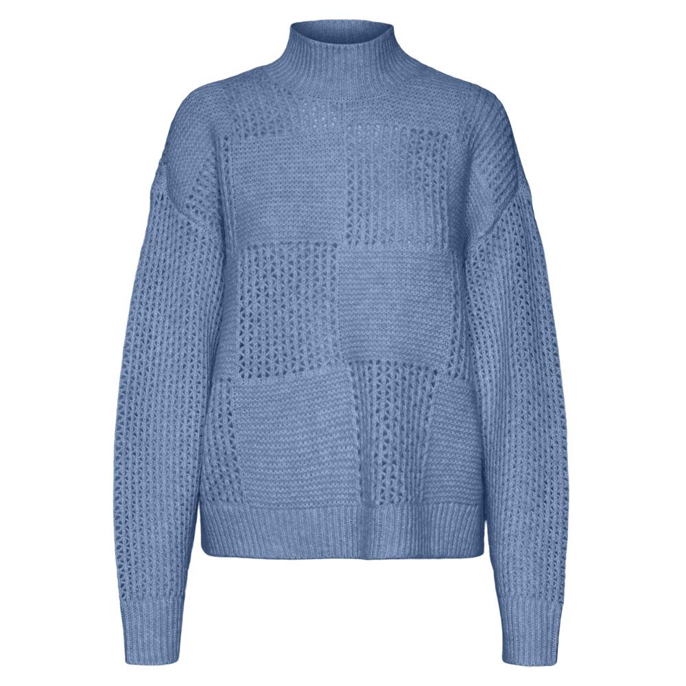 Pull Bleu Femme Vero Moda Moon vue 3