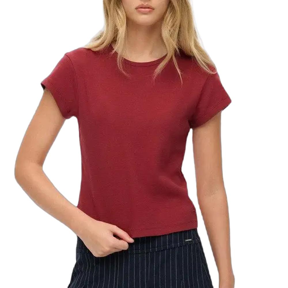 T-shirt Rouge Femme Superdry Athletic Essential pas cher