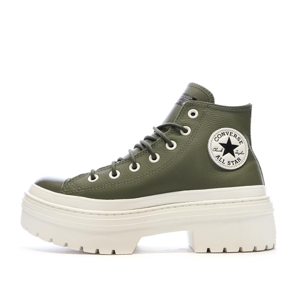 Baskets Kaki Femme Converse Chuck Taylor All Star Lugged Heel pas cher