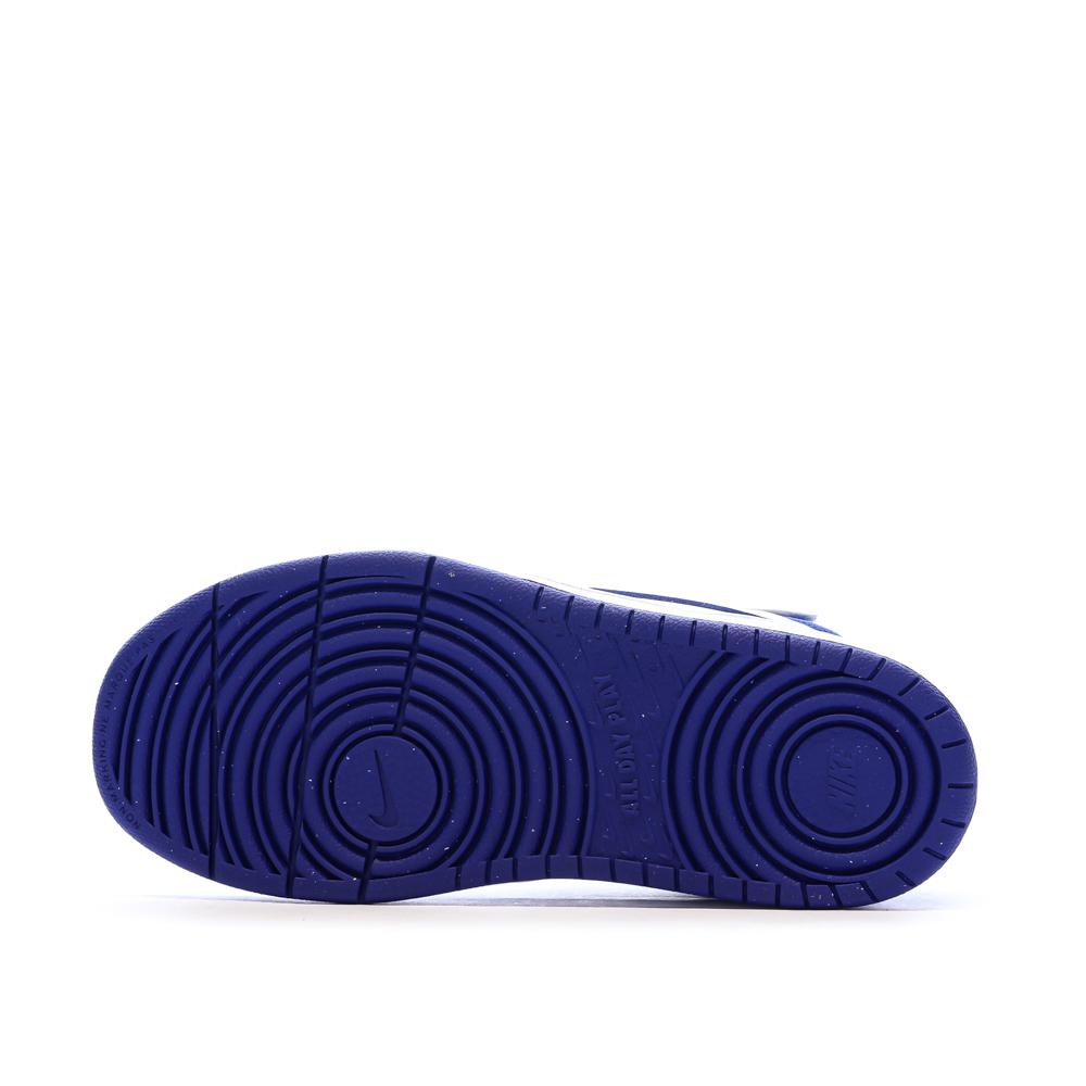 Baskets Blanches/Bleu Garçon Nike Court Borough Mid 2 vue 5