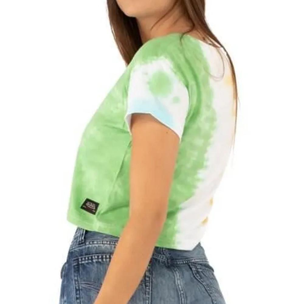 T-shirt Blanc/Vert Femme Von Dutch Effet Tye & Dye vue 2