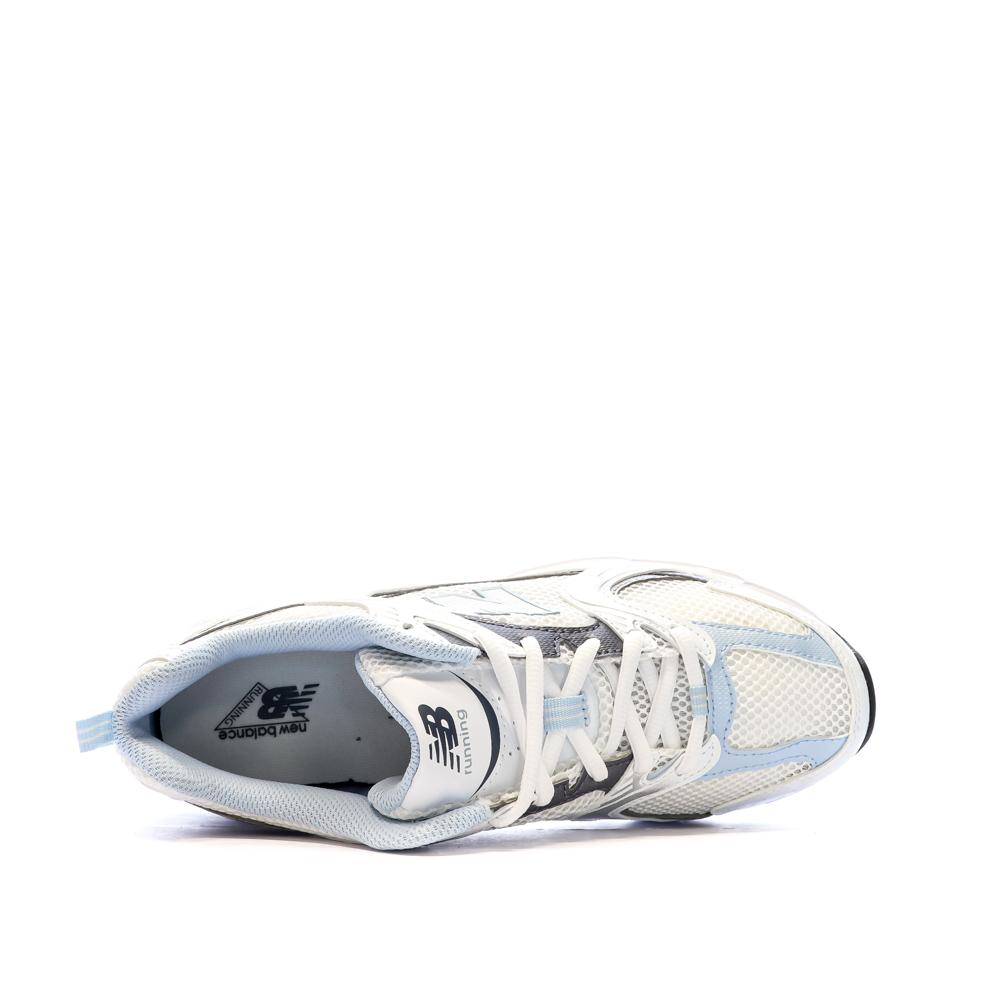 Baskets Blanches/Bleu Mixte New Balance 530 vue 4