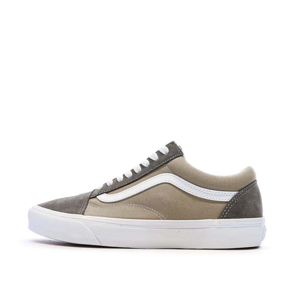 Marrón/Beige Zapatillas Hombre Vans Old Skool Canvas Block B barato