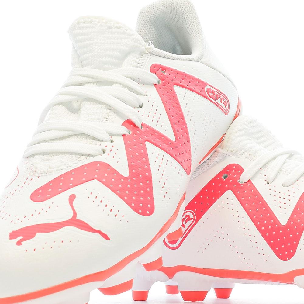 Chaussures de foot Blanc/Rose Enfant Puma Future Play FG vue 7