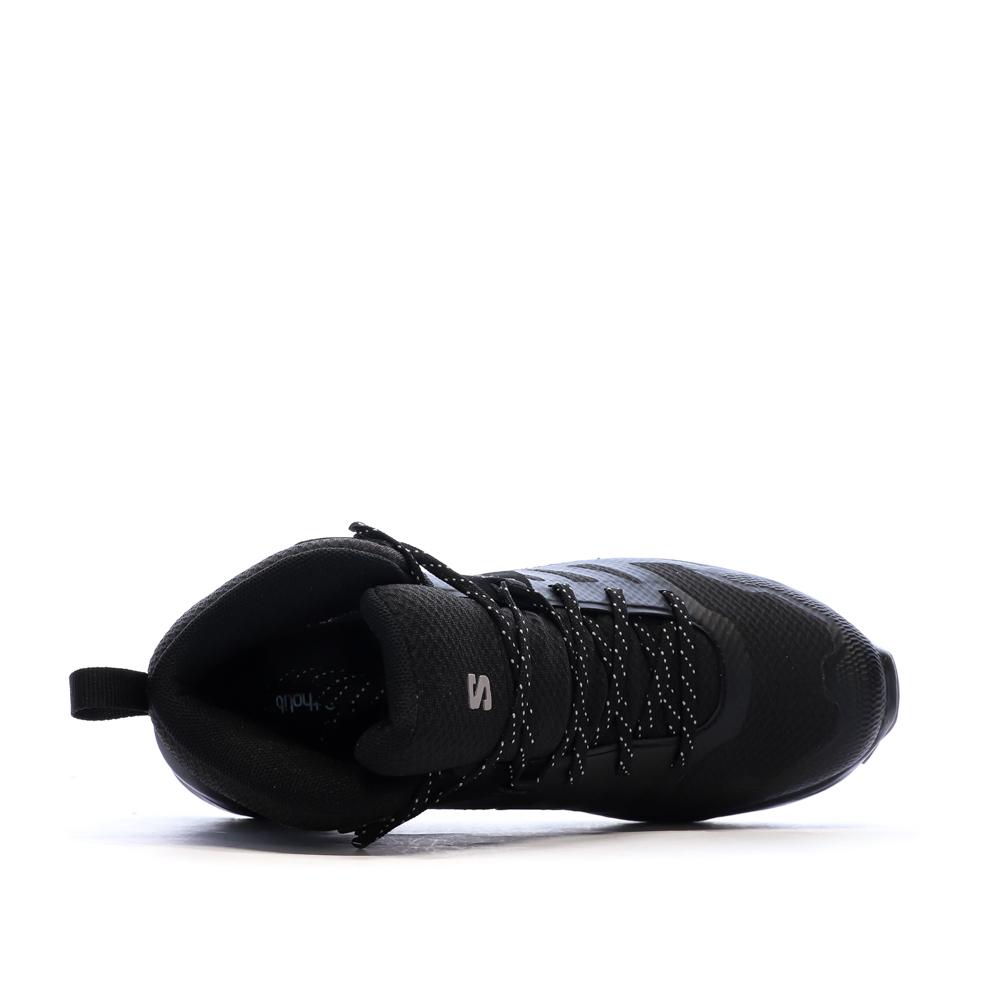 Schwarze Damen-Wanderschuhe Salomon Exeo Mid Ansicht 4