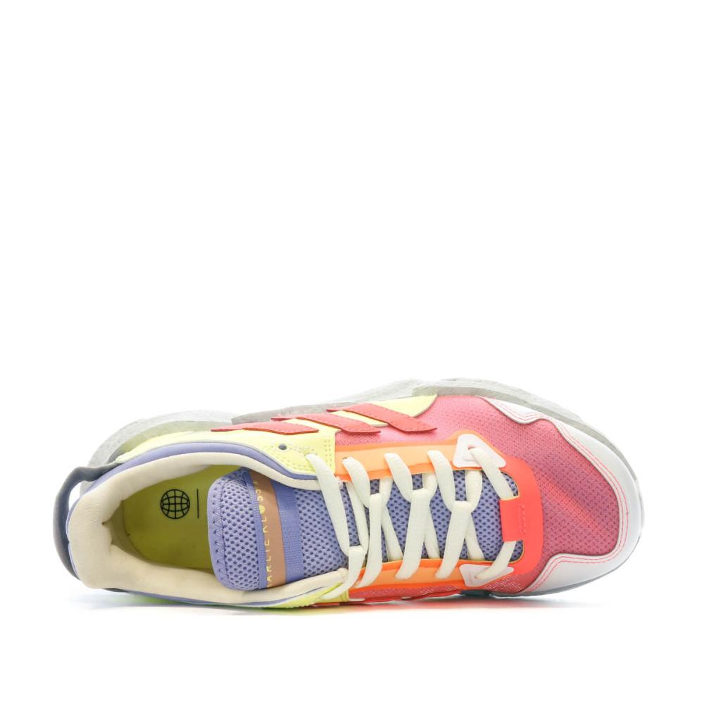 Baskets Blanches/Roses Femme Adidas Kk X9000 vue 4