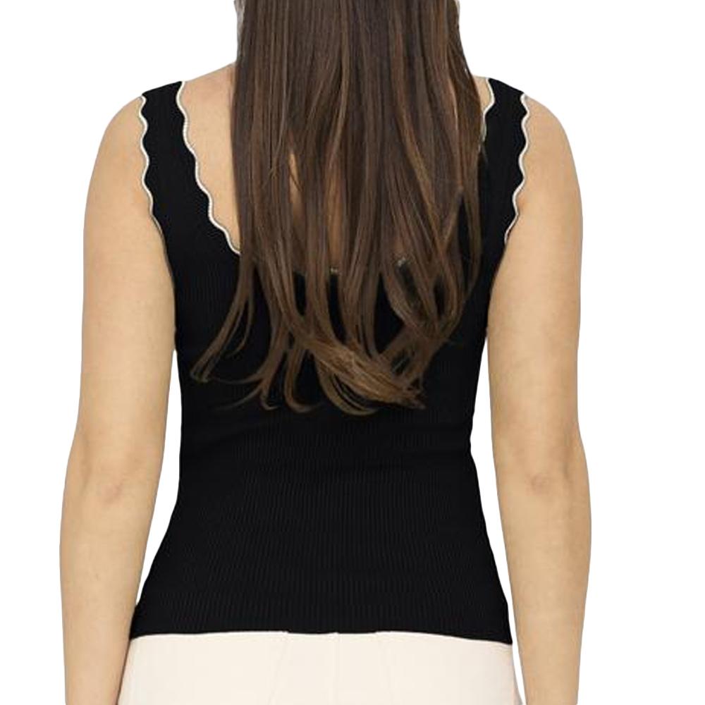 Débardeur Noir/Ecru Femme JDY Nanna vue 2