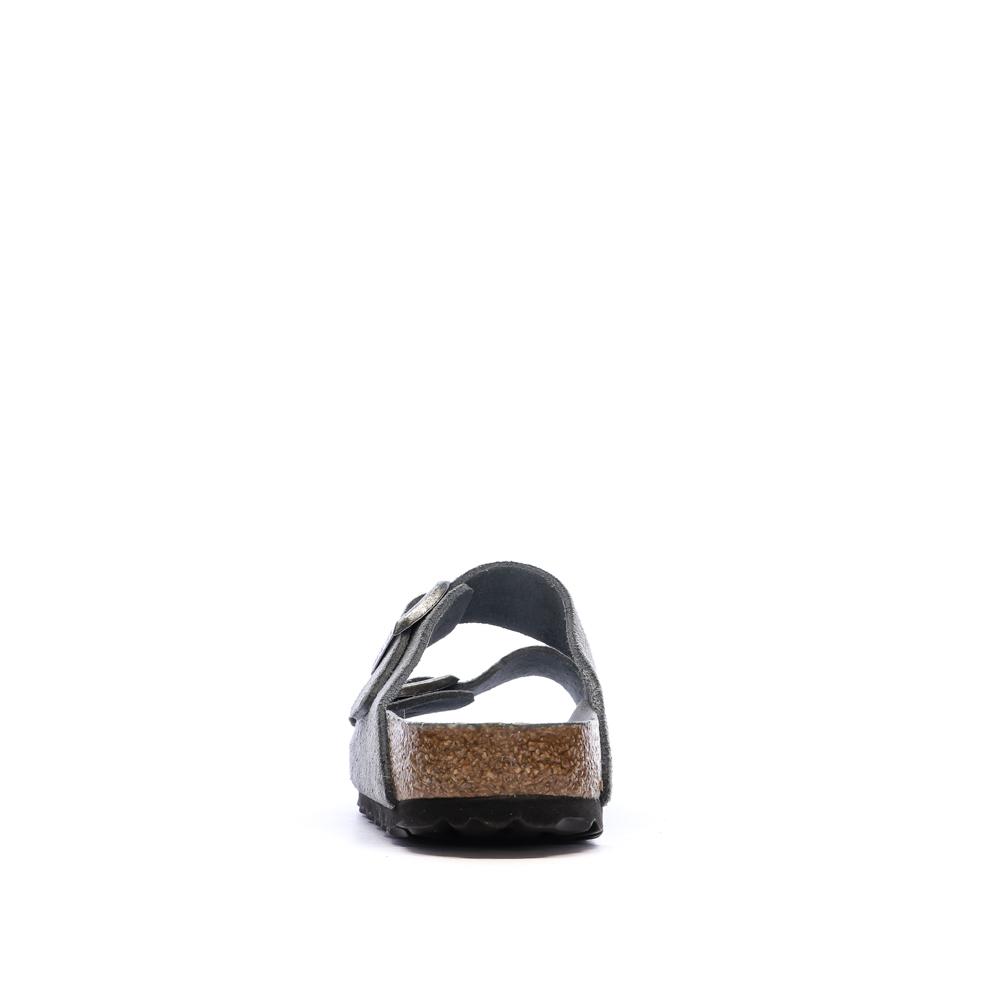 Sandales Grises Mixte Birkenstock Arizona Suede Leather Narrow vue 3