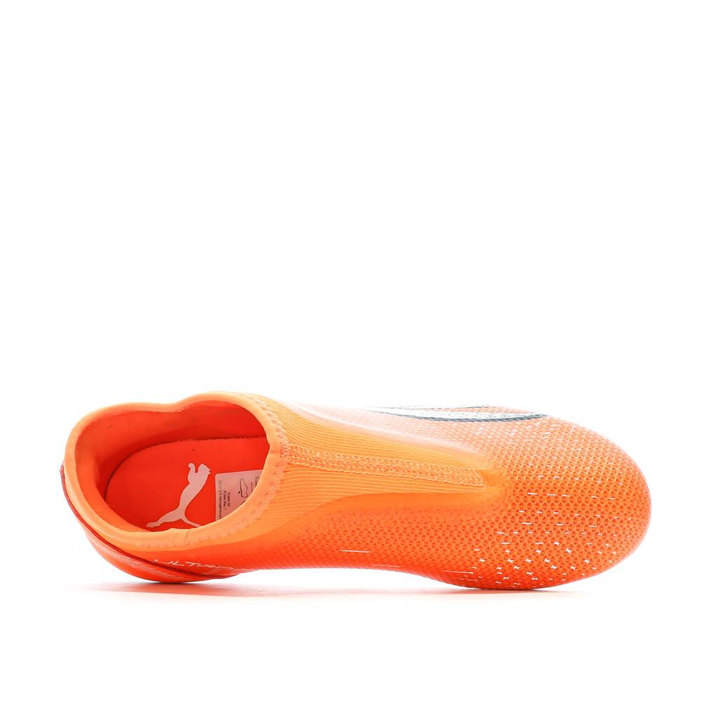 Chaussures de Football Orange Garçon Puma Ultra Match vue 4