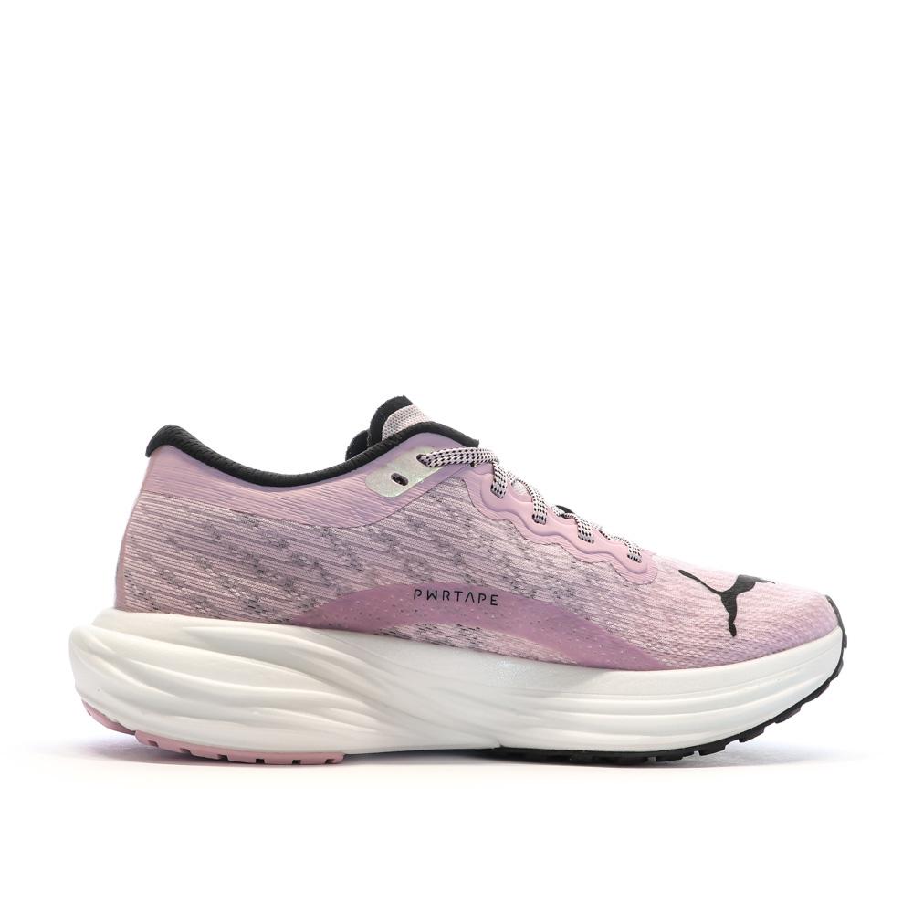 Chaussures de running Noires/Oranges Femme Puma Deviate Nitro 2 vue 2