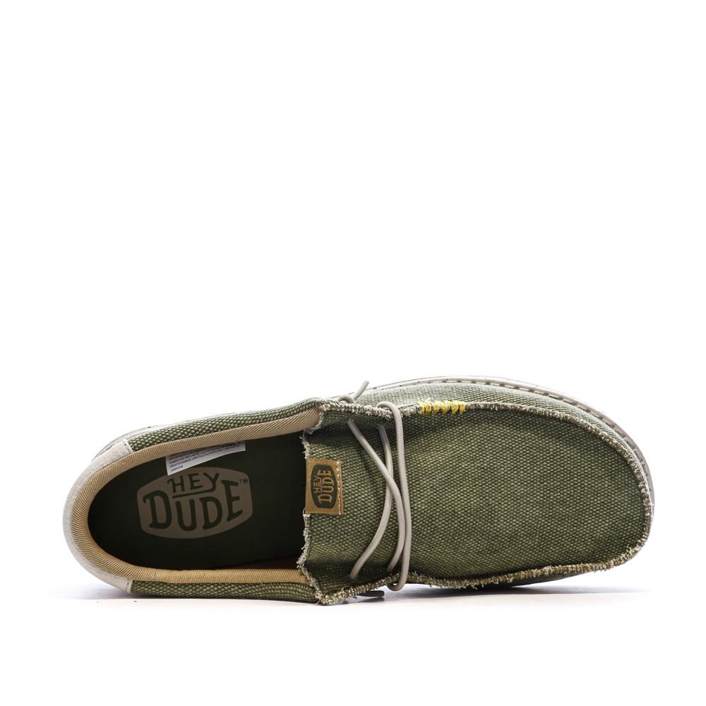Chaussures Vert Homme Hey Dude Olive vue 4
