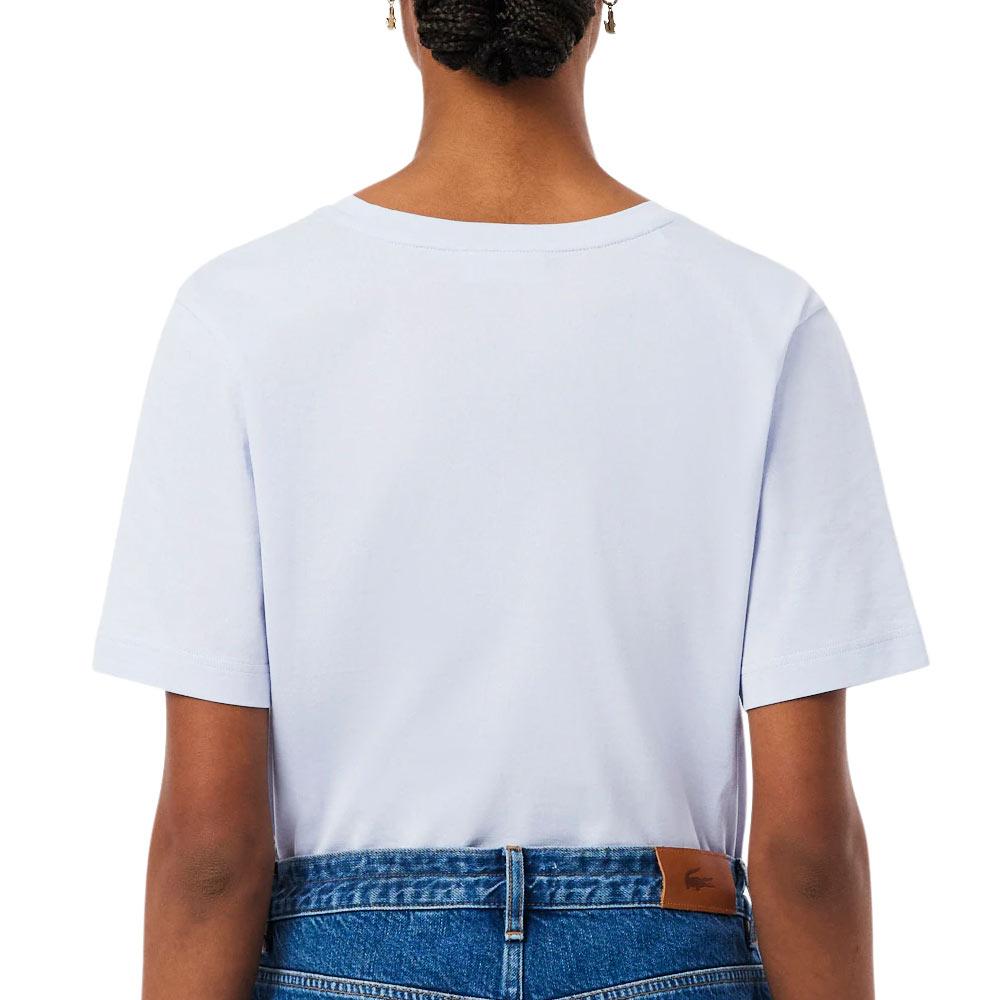 T-Shirt Bleu Femme Lacoste Relaxed vue 2