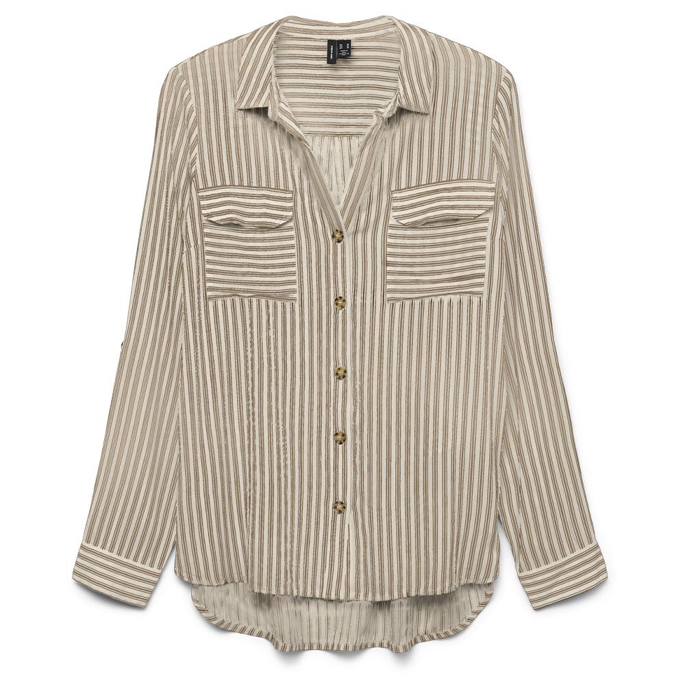 Chemise Beige/Taupe Femme Vero Moda Bumpy pas cher