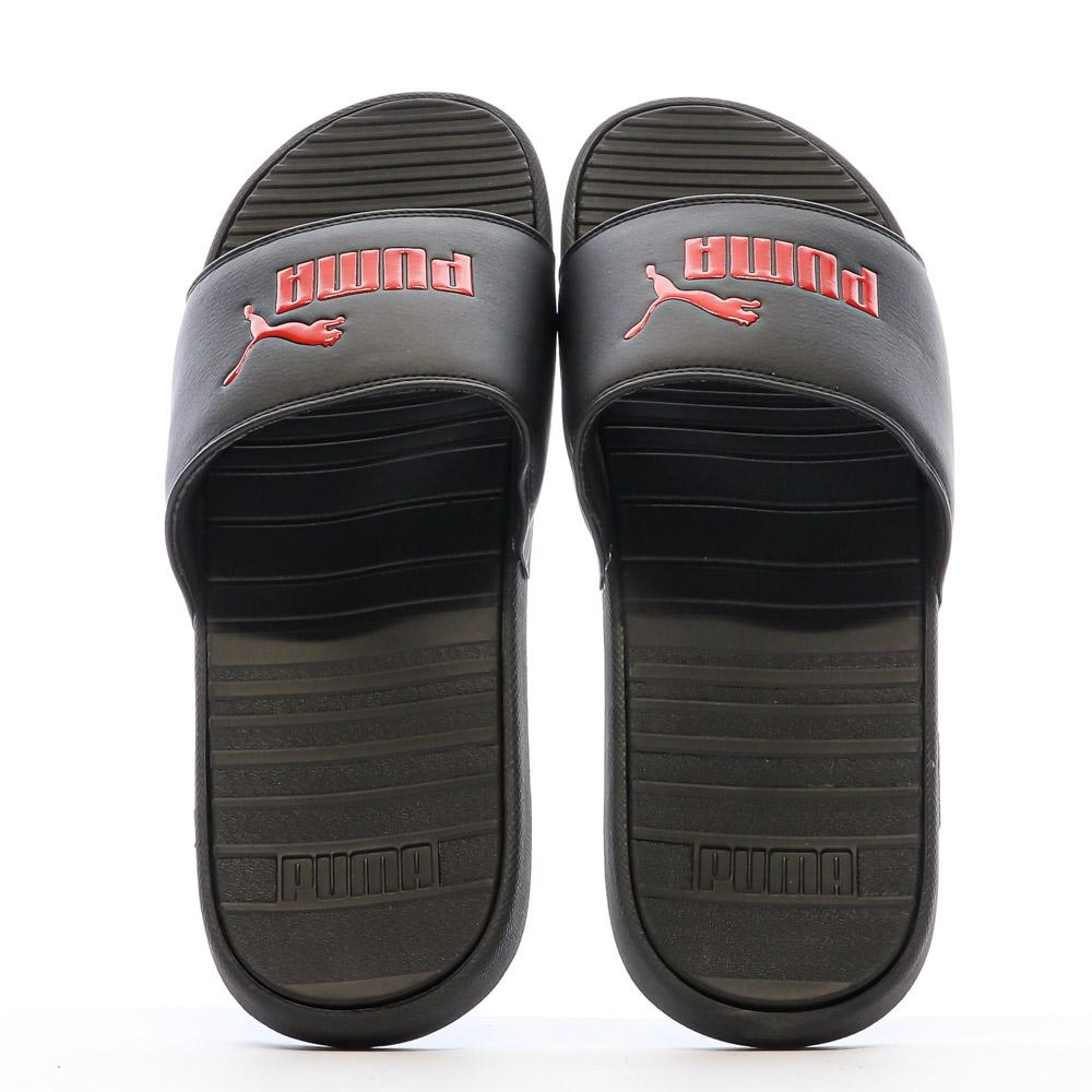 Claquettes Noir/Rouge Homme Puma Risk vue 3