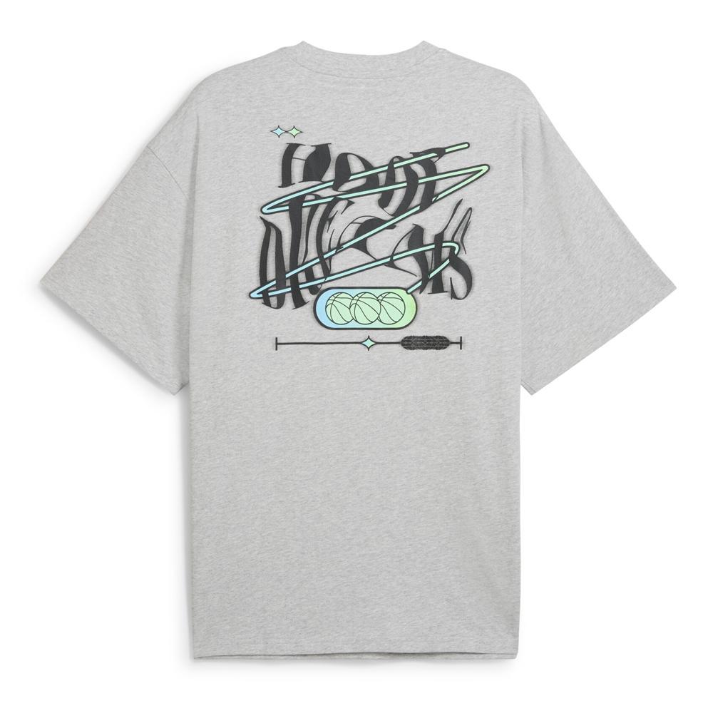 T-Shirt Gris Homme Puma Hoop vue 2